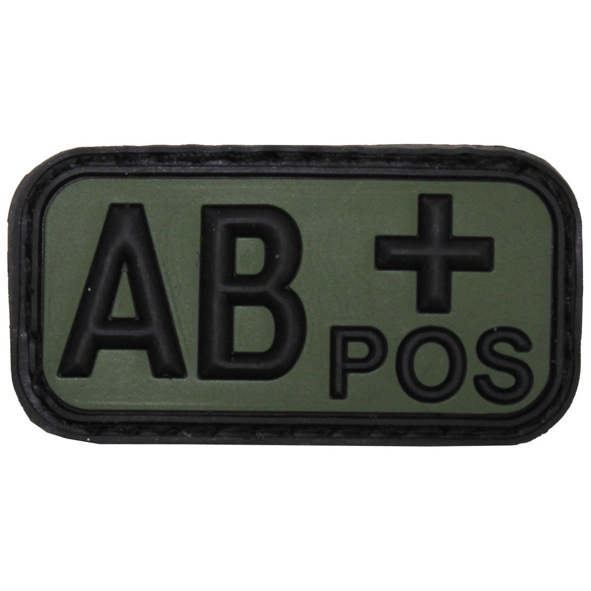 ab_pos_olive-2 Amblem sa krvnom grupom na čičak traku – military shop, army shop
