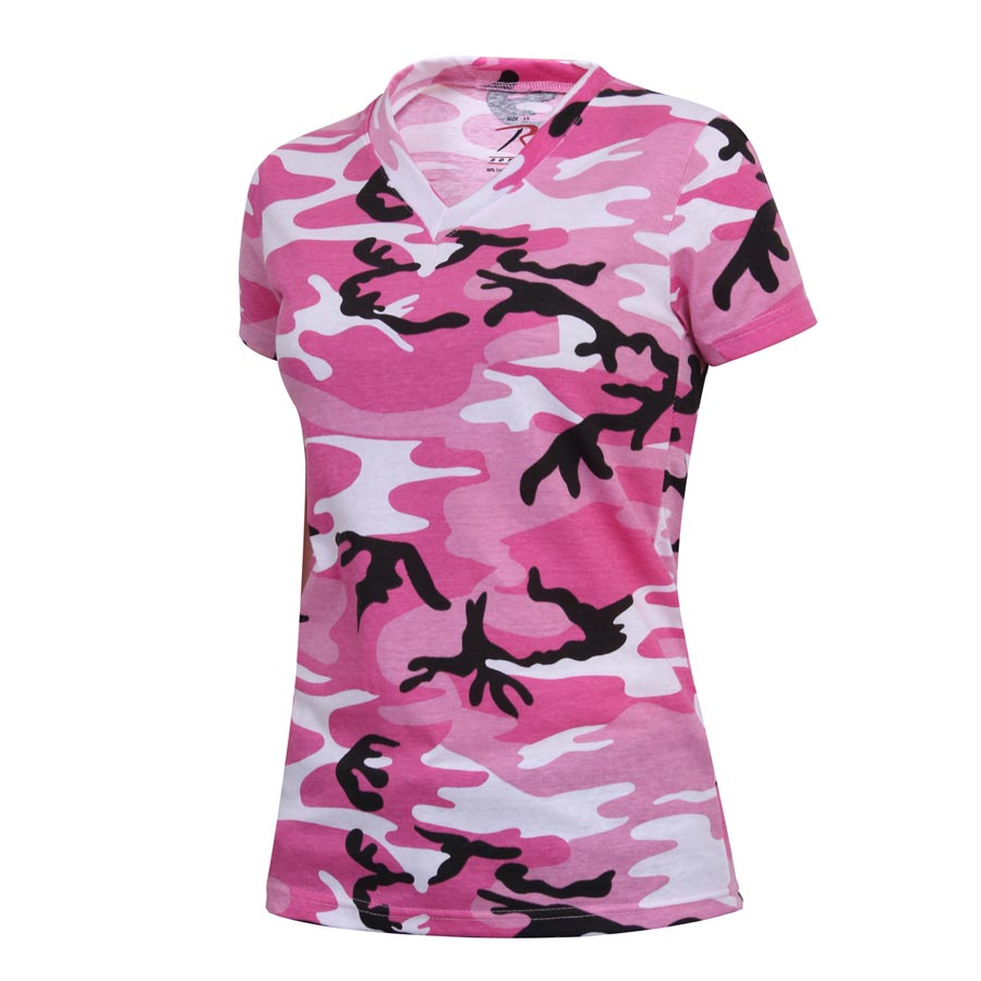 majica pink camo v majica pink camo v