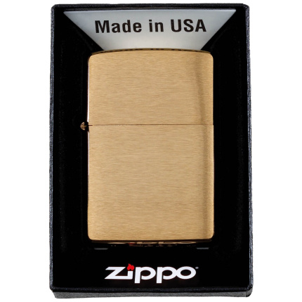 UPALJAC zippo brushed brass 24053D zlatni