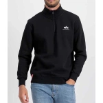 duks alpha industries basic half zip 108308 crni
