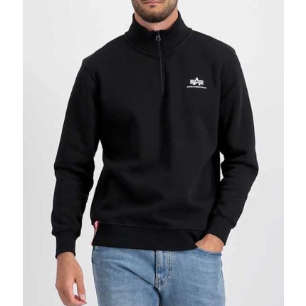 duks alpha industries basic half zip 108308 crni
