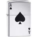 Zippo 24011 Ace of Spades hromirani upaljač visokog sjaja