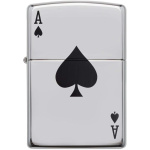 Zippo 24011 Ace of Spades hromirani upaljač visokog sjaja 2
