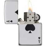 Zippo 24011 Ace of Spades hromirani upaljač visokog sjaja 3