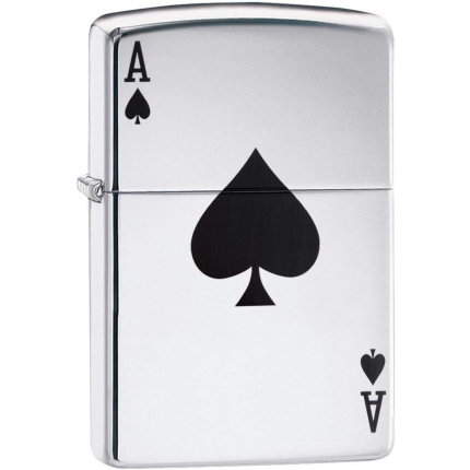 Zippo 24011 Ace of Spades hromirani upaljač visokog sjaja
